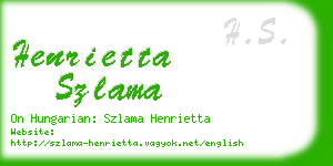 henrietta szlama business card